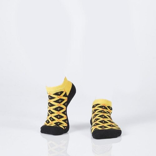 Fasardi Black short men's socks with a pattern Slike