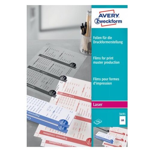 Avery Zweckform Folije za tiskarske predloge 100/1 Slike