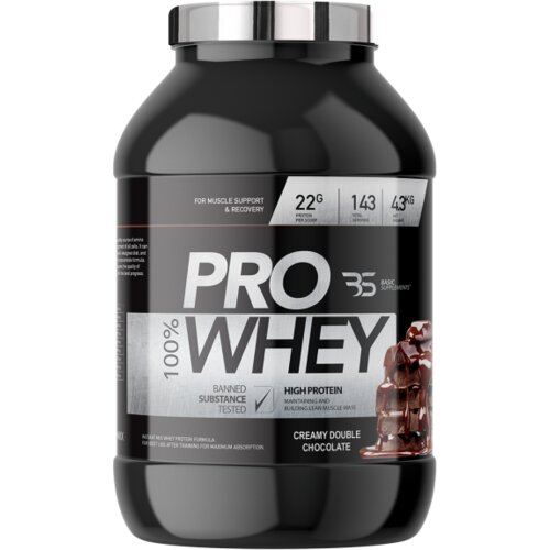 Basic Supplements pro whey protein &amp;ndash; visokokvalitetan izvor proteina - bela čokolada 2.27kg Slike