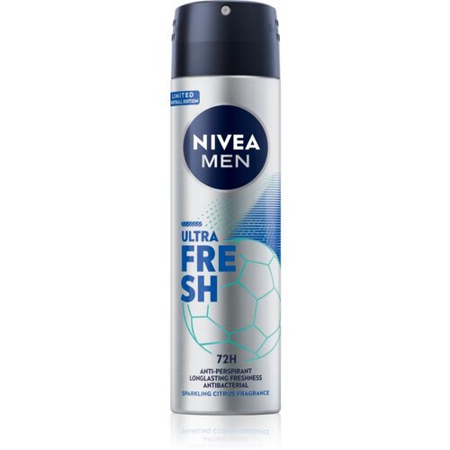 Nivea MEN Ultra Fresh antiperspirant v pr&amp;scaron;ilu za mo&amp;scaron;ke 150 ml Slike