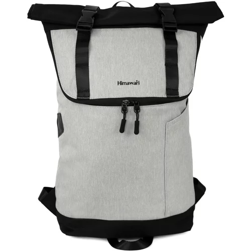 Himawari Unisex's Backpack Tr23093-1 Black/Light Grey