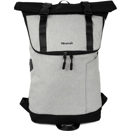 Himawari Unisex&amp;#039;s Backpack Tr23093-1 Black/Light Grey Slike