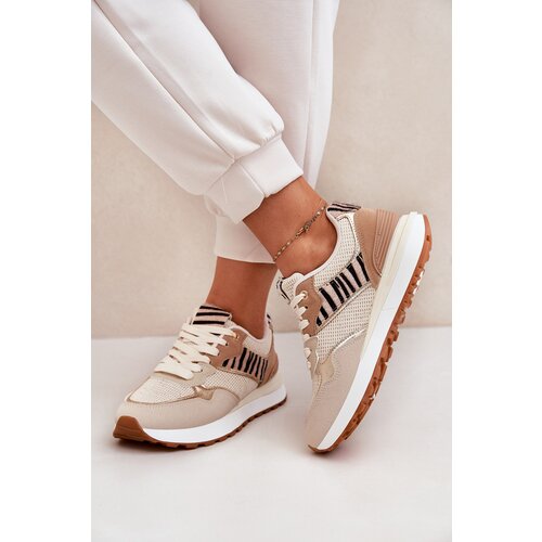 Boto Women's Sports Shoes On Platform Zebra Beige Davinara Cijene