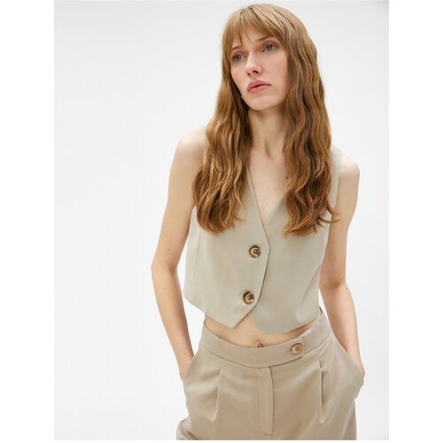 Koton Blazer Crop Vest Double Button Slike