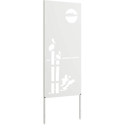  Privatnost u vrtu Bijelo 50 x 140 cm Hladno valjana čelična Slike