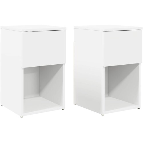 Ormarić za krevet 2 pcs Bijela 29 x 31,5 x 49 cm Cene