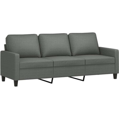 VidaXL Trosjed od tkanine tamnosivi 180 cm Slike