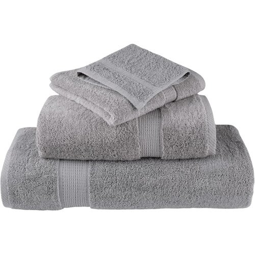  6-dijelni vrhunski set ručnika SOLUND sivi 600 gsm Slike