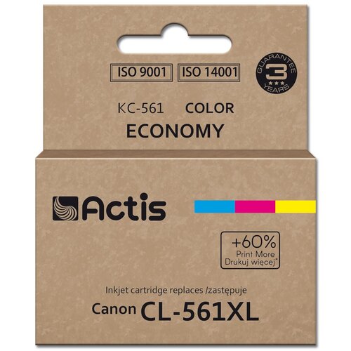 Actis KC-561 Ink (replacement for Canon CL-561XL; Supreme; 18 ml; cyan, magenta, yellow). Prints 60% more than OEM. Cijene
