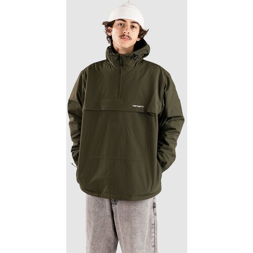 Carhartt WIP Windbreaker Anorak office green / white Slike
