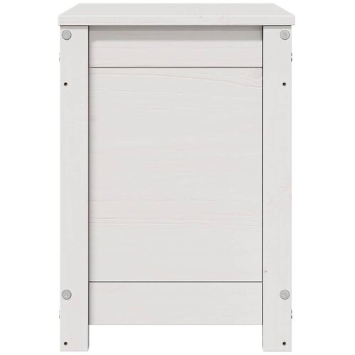  Kutija za pohranu bijela 60x32x45,5 cm od masivne borovine Slike