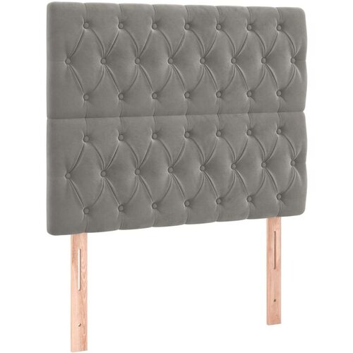 Box spring krevet s madracem svjetlosivi 100x200 cm bar&amp;scaron;unasti Slike