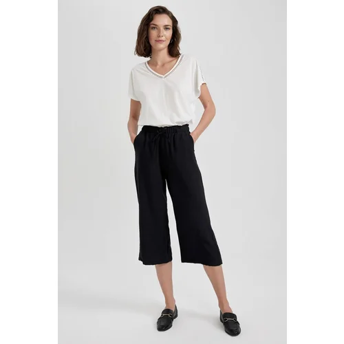 Defacto Linen Look Capri Pants