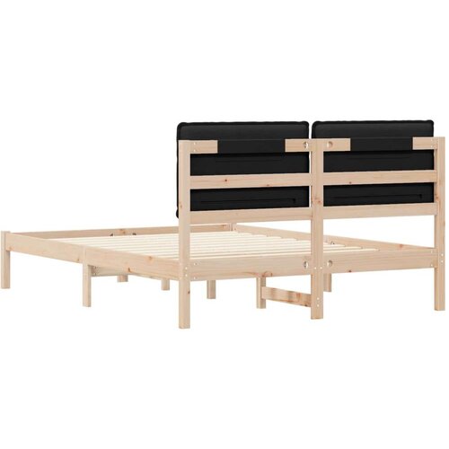  Krevetni okvir s tapiciranim uzglavljem Crna 135 x 190 cm Slike