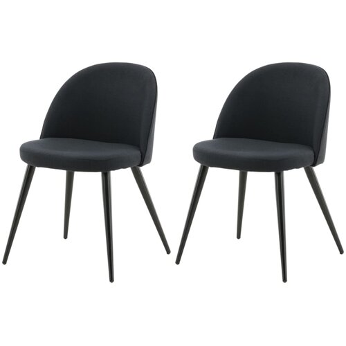 Venture Home Velvet blagovaonska stolica, crna, set od 2 Cijene