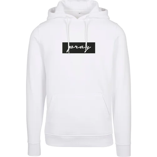 MT Men Pray Boxlogo Hoody Tee White