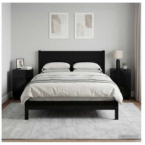 VidaXL Noćni ormar 2 kom. Crna 33 5 x 34 5 x 60 cm Konstruirano drvo - Crna 2 Slike