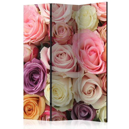  Paravan u 3 dijela - Pastel roses [Room Dividers] 135x172