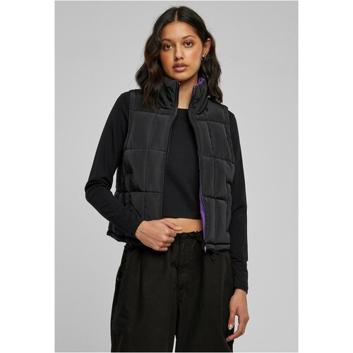 UC Curvy Ladies Reversible Cropped Puffer Vest black/realviolet Slike