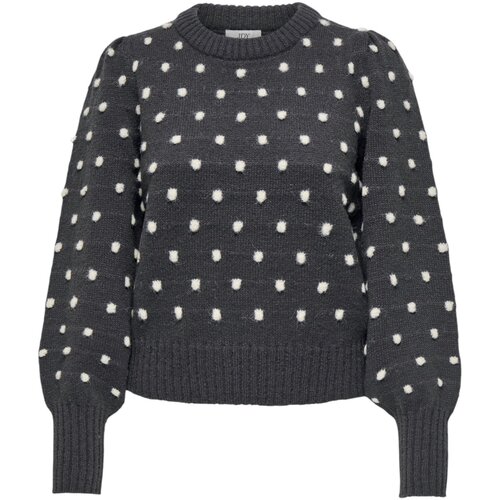 Jacqueline De Yong Puloverji JDYSIGRID LIFE L/S ONECK PUFFDOT PUL KNT 15304813 Siva Slike