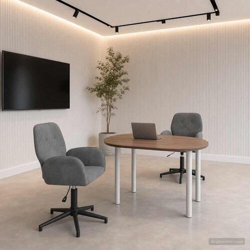 vidaXL Okretne radne stolice 2 kom. 54 x 55 x 90 cm Tamnosiva Baršun Cene