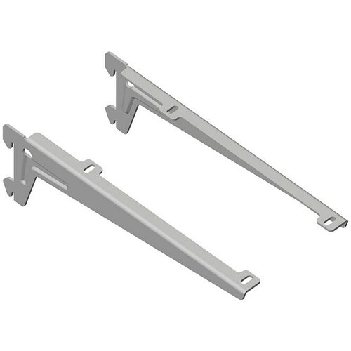 ELEMENT SYSTEM Kutni nosač polica (Duljina: 23 cm, Bijelo-aluminij, Opteretivost: 55 kg, 1 Par) Slike