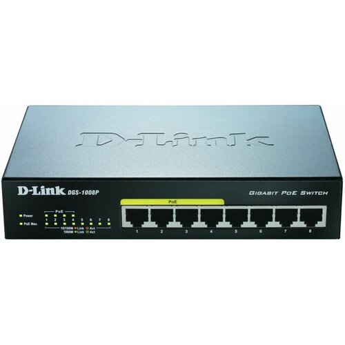 D-link mrežno stikalo DGS-1008P/E, 8-portno gbit poe Slike