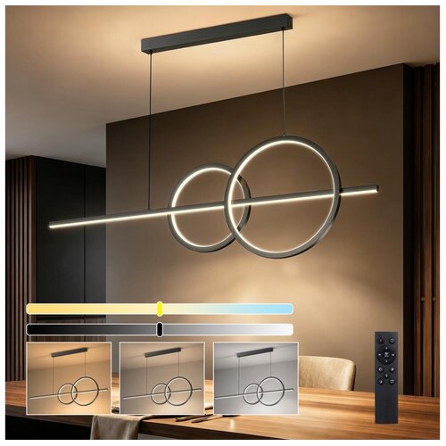 Brilagi LED prigu&amp;scaron;iva luster na sajli SIGNATURE LED/53W/230V 120 cm crna + daljinski upravljač Slike