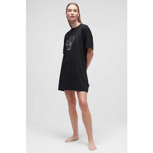 Karl Lagerfeld Gornji dio pidžame na zakopčavanje za žene, boja: crna