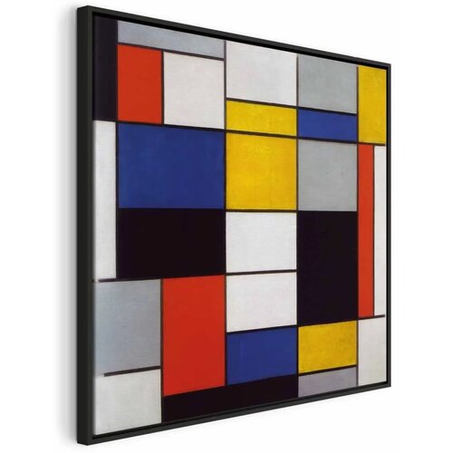  Slika - Piet Mondrian &ndash; Composition A 80x80 U crnom drvenom okviru Cijene
