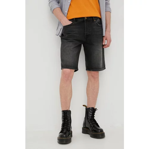 Superdry Kratke hlače iz jeansa moško, črna barva