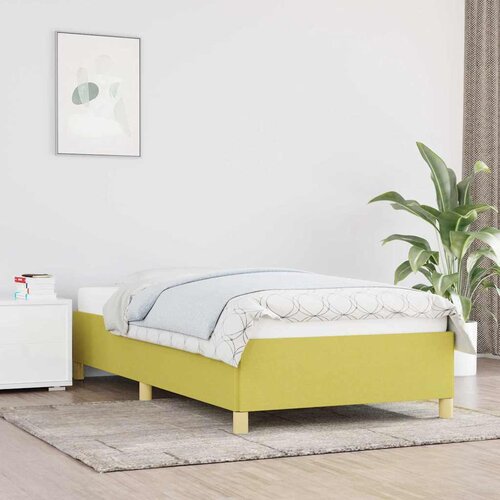  Okvir za krevet zeleni 90x190 cm od tkanine Slike