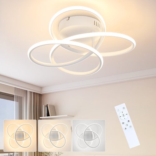 Nettlife LED stropna svetilka za hodnik, moderna oblika, bela, zatemnljiva, z daljinskim upravljalnikom, 36 cm, kovinska, 44 W, (22111304) Cene