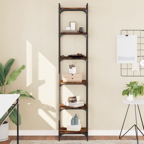 VidaXL Regal za knjige sa 6 razina boja hrasta 40 x 30 x 188 cm drveni Slike