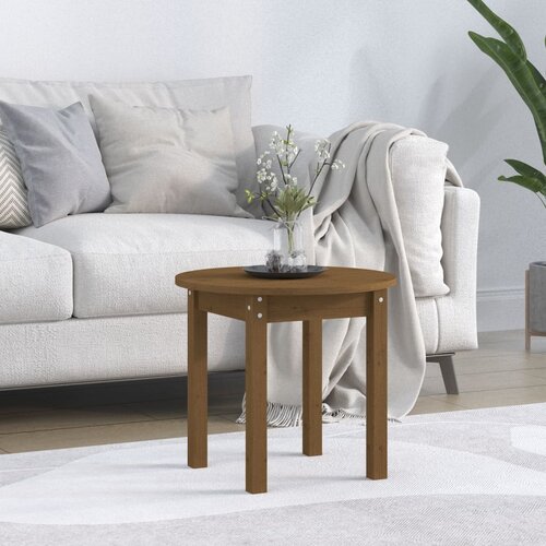 vidaXL Stolić za kavu boja meda Ø 45x40 cm od masivne borovine Cijene