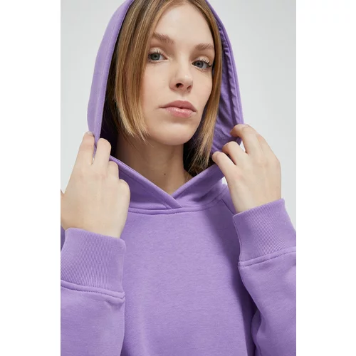 Adidas Pulover ženska, vijolična barva, s kapuco