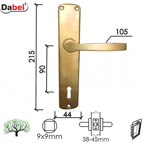 Dabel kvaka šild za vrata CER braon 90/44/215/7/105/9 .KLJ DBP3 (0101900) Slike