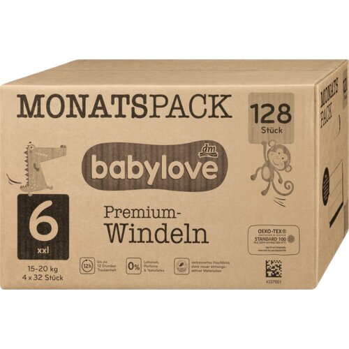 babylove premium pelene XXL velčina 6 (15-20 kg) - mesečno pakovanje, 4x32kom 128 kom Cene