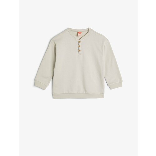 Koton Buttoned Sweatshirt Long Sleeve Cotton Slike