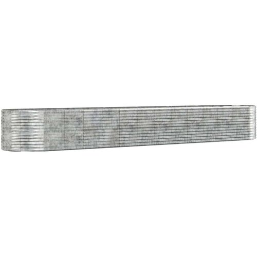 VidaXL Vrtna sadilica srebrna 554x100x68 cm od čelika obloženog prahom Slike