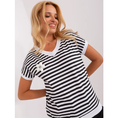 Fashion Hunters Black and white striped blouse