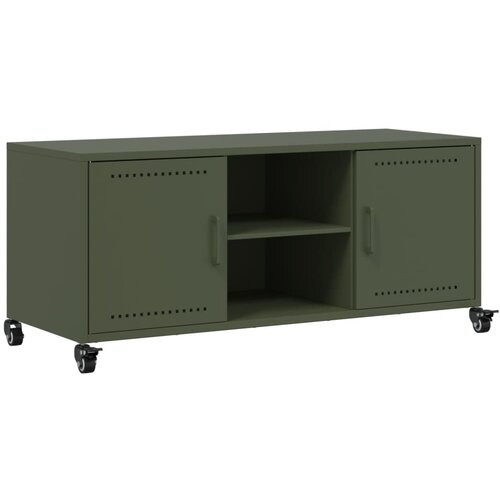  The Living Store TV omarica zelena 100,5x39x43,5 cm hladno valjano jeklo - TV Omarica, (21508273) Cene