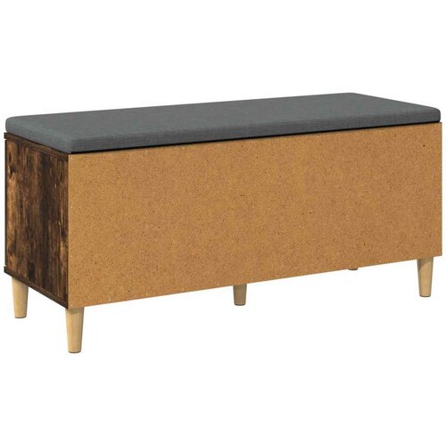  Klupa za hodnik s jastukom Dimljeni hrast 60 x 38 x 46 cm Slike