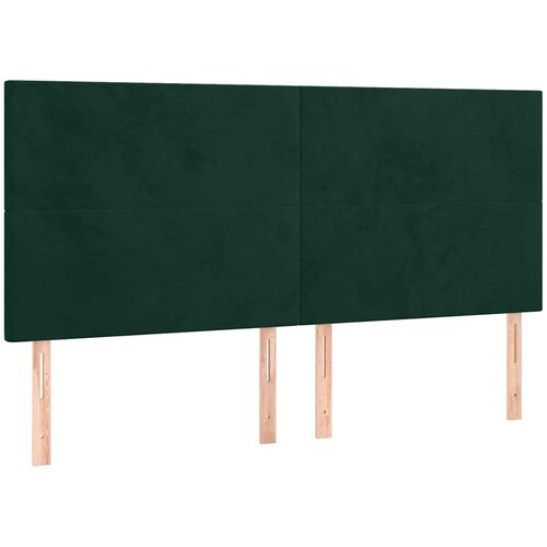  box spring s madracem LED tamnozeleni 200x200 cm bar&amp;scaron;un Slike