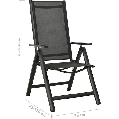  5-dijelni bistro set crni i antracit Slike