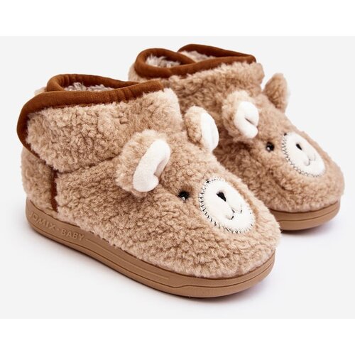 Kesi Children's insulated slippers with teddy bear, beige Eberra Cijene
