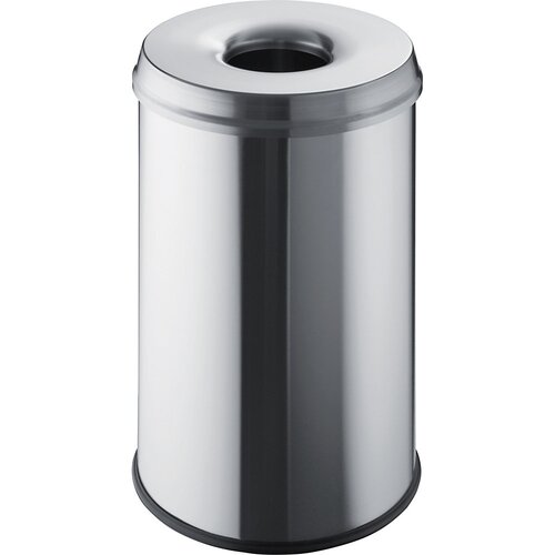 Helit Varnostna posoda za odpadke, prostornina 30 l, Vx&amp;Oslash; 470 x 335 mm, nerjavno jeklo, DE 2 kosa Slike