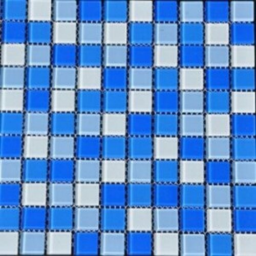 stakleni mozaik bazenski plavo beli 300x300x4mm Slike