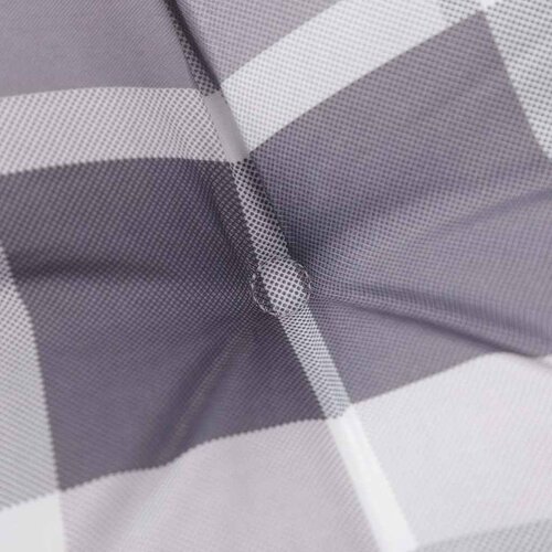  Jastuk za vrtnu klupu sivi karirani 150x50x4 cm tkanina Oxford Slike
