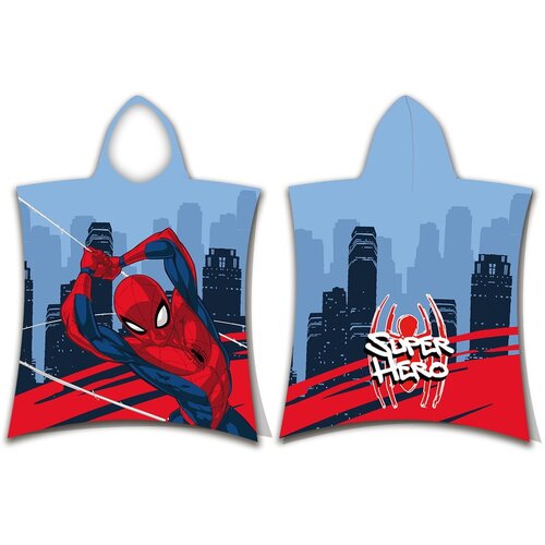 Jerry Fabrics Crveni/plavi dječji pončo od frotira Spider-Man &amp;ndash; Slike